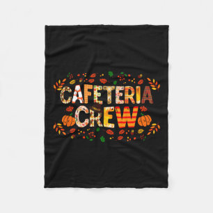Thankful Cafeteria Crew Fall Autumn Pumpkin Thanks Fleece Blanket