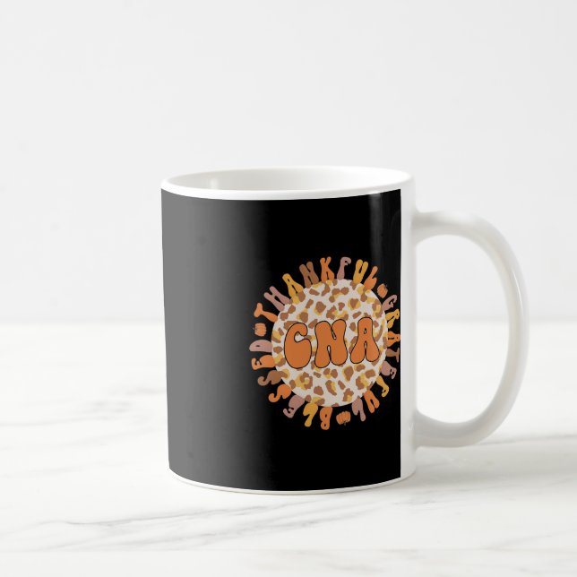 Thankful Certified Nursing Assistant Thanksgiving  Coffee Mug (Right)