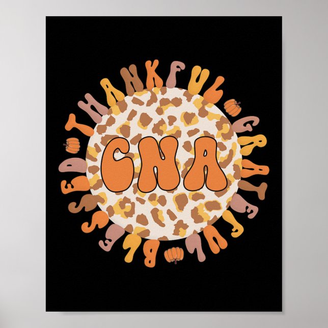 Thankful Certified Nursing Assistant Thanksgiving  Poster (Front)