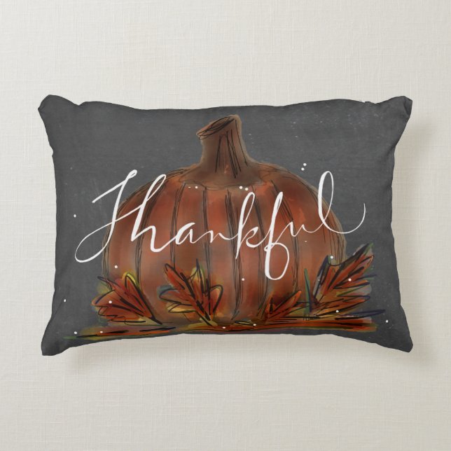 THANKFUL CHALKBOARD ART FALL PILLOW (Front)