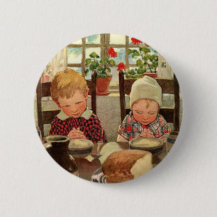 Thankful Children by Jessie Willcox Smith 6 Cm Round Badge