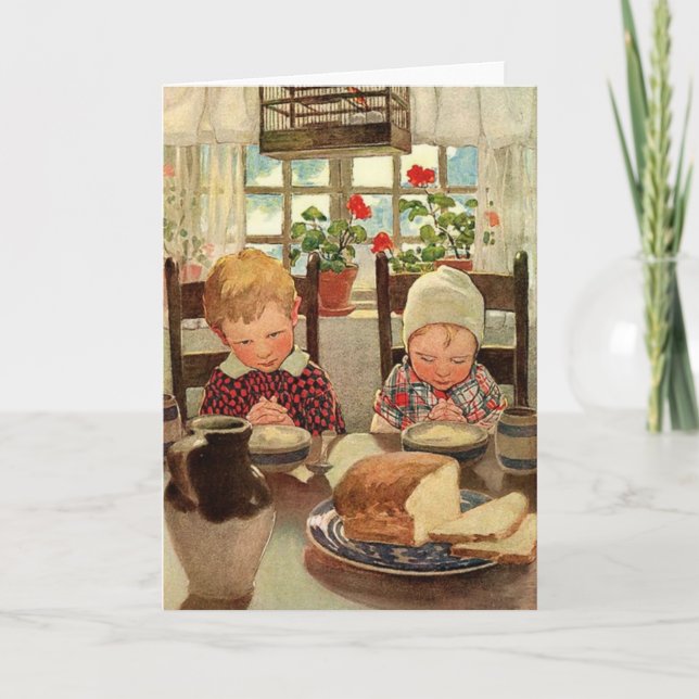 Thankful Children by Jessie Willcox Smith Holiday Card (Front)