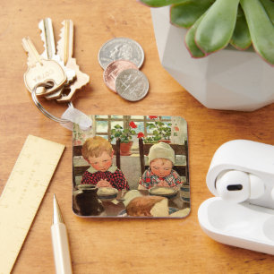 Thankful Children by Jessie Willcox Smith Key Ring