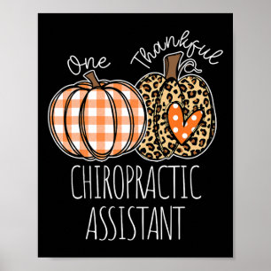 Thankful Chiropractic Istant Cute Thanksgiving Poster