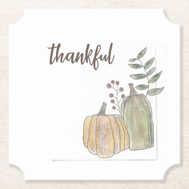 Thankful Coasters - Ticket Style (Front)