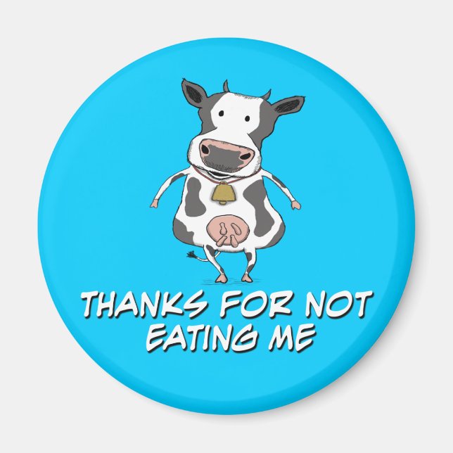 Thankful Cow Magnet (Front)
