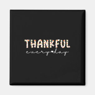 Thankful Everyday Fall Leaves Thanksgiving Autumn  Magnet