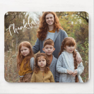 Thankful Family Photo Mouse Mat