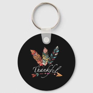Thankful Feather and Arrow Fall - Vintage Thanksg Key Ring