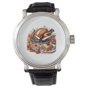 Thankful & Fly Turkey – Colorful Urban Cartoon Ove Watch