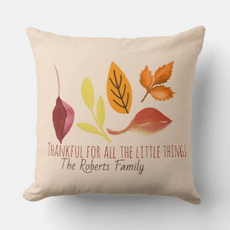 Thankful for all the little things, Thanksgiving Cushion