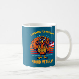 Thankful For Dom Proud Veteran Patriotic Thanksgiv Coffee Mug
