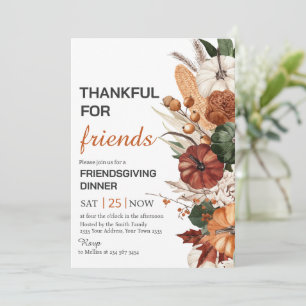 Thankful For Friends Dinner Invitation