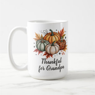 Thankful for Grandpa Thanksgiving Pumpkins  Coffee Mug