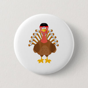 thankful for hockey thanksgiving Funny Turkey Ice 6 Cm Round Badge