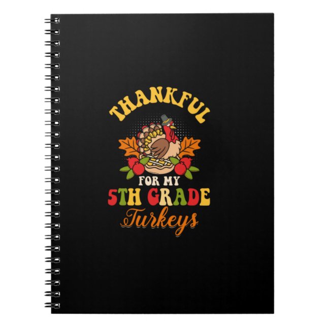 thankful for my 5th grade turkeys notebook (Front)