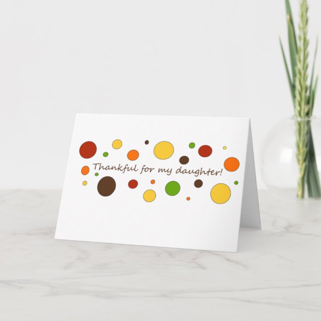 Thankful for my daughter holiday card (Front)