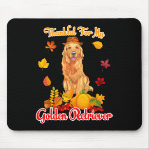 Thankful For My Golden Retriever Thanksgiving Pump Mouse Mat