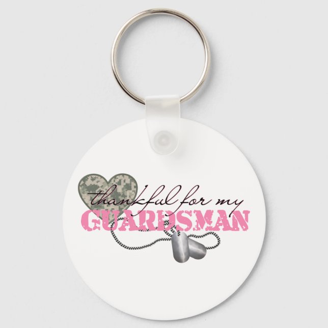 Thankful For My Guardsman Key Ring (Front)