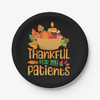 thankful for my patients fall thanksgiving day spe paper plate