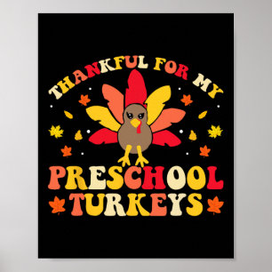 Thankful For My Preschool Turkeys Thanksgiving Tea Poster
