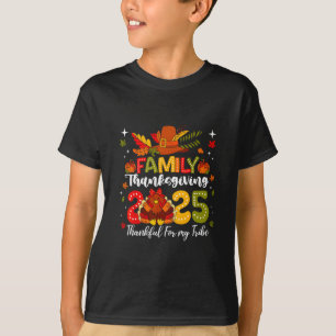 Thankful For My Tribe Family Matching Thanksgiving T-Shirt