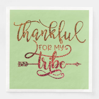 Thankful for my tribe napkin