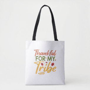 Thankful For My Tribe Thanksgiving Halloween Costu Tote Bag