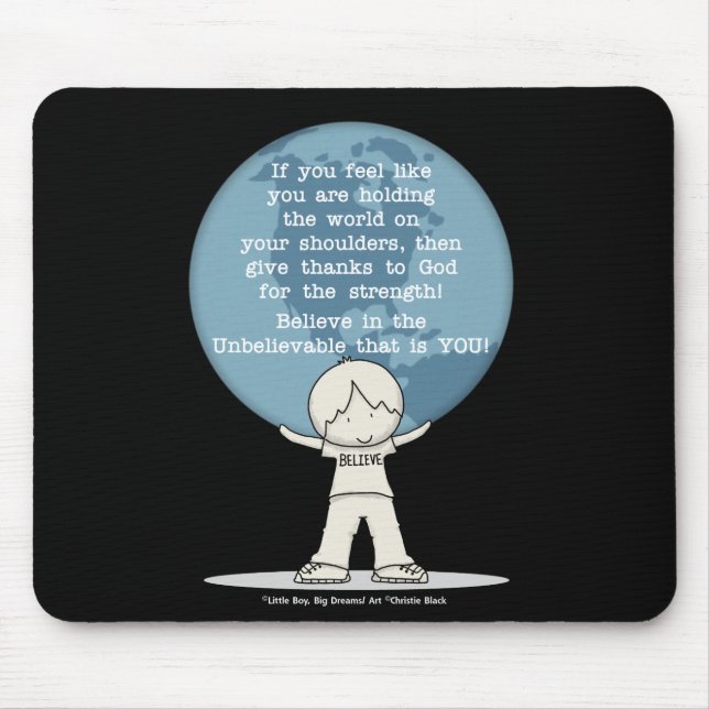 Thankful for Strength Mouse Mat (Front)