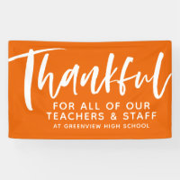 Thankful for teachers orange appreciation