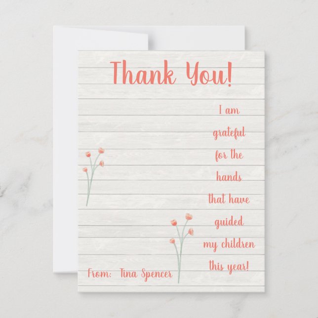 Thankful for the hands, hand sanitizer gift card (Front)