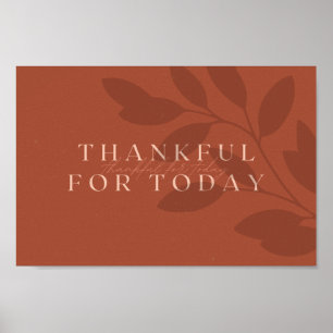 Thankful for today poster