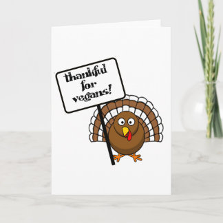 Thankful for vegans! holiday card