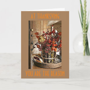 THANKFUL FOR "YOU" AT THANKSGIVING (AND ALL YEAR) HOLIDAY CARD