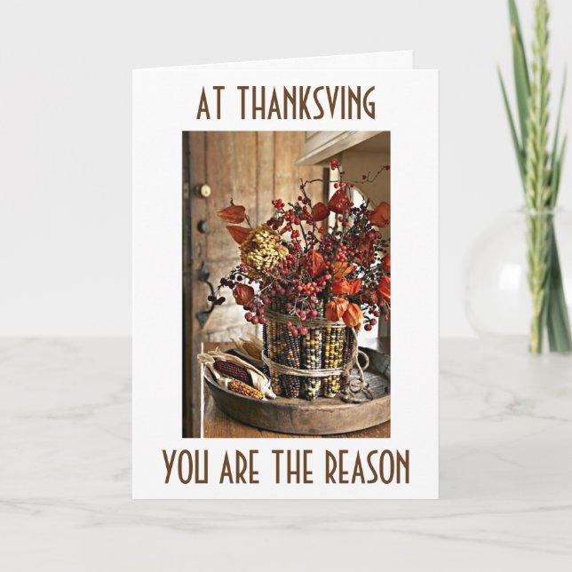 THANKFUL FOR "YOU" AT THANKSGIVING (AND ALL YEAR) HOLIDAY CARD (Front)