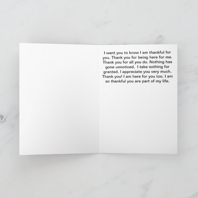 Thankful For You Card (Inside)