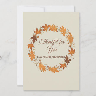 Thankful for You Fall Thank You Cards