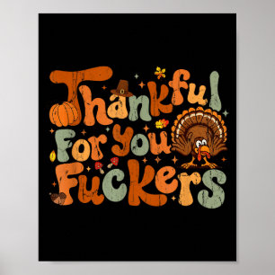 Thankful For You Forers, Funny Thanksgiving Poster