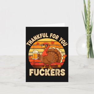 Thankful For You Forers Thanksgiving Happy Turkey  Card