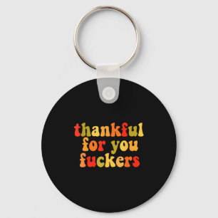 Thankful For You Forers Thanksgiving Happy Turkey Key Ring