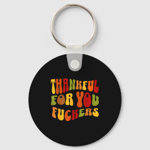 Thankful For You Forers Thanksgiving Happy Turkey Key Ring