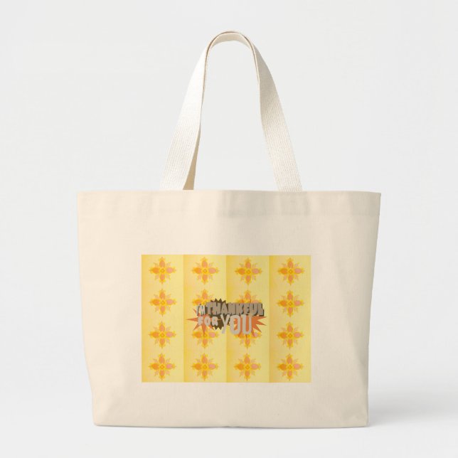 Thankful for you large tote bag (Front)