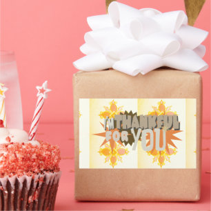 Thankful for you rectangular sticker