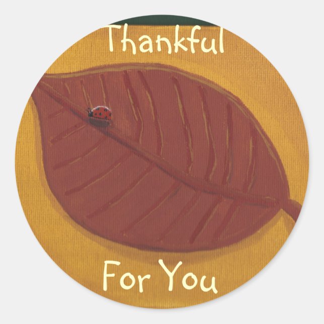 Thankful For You Round Stickers (Front)