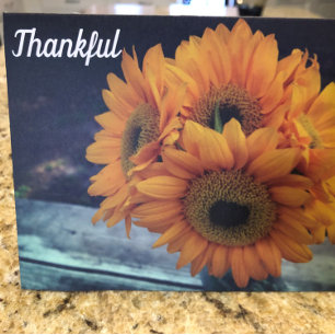 Thankful for You Sunflower Appreciation Thank You Card