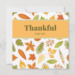 Thankful for You, Thanksgiving  Card