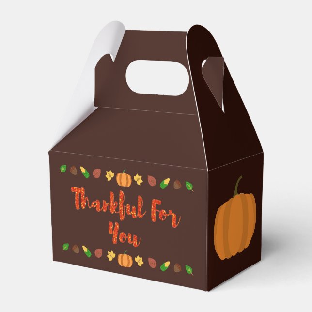 Thankful For You Thanksgiving Favour Box (Front Side)