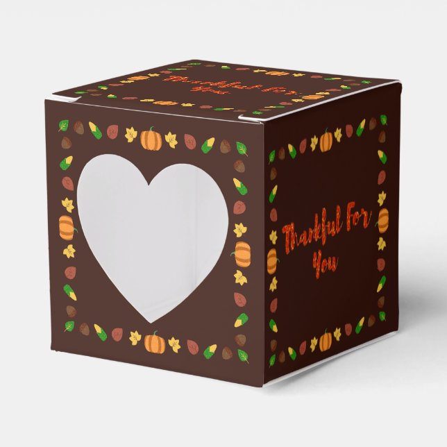 Thankful For You Thanksgiving Favour Box (Front Side)