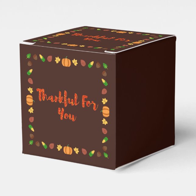 Thankful For You Thanksgiving Favour Box (Front Side)