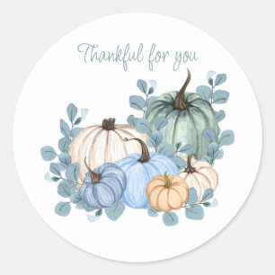 Thankful for you Thanksgiving greeting Classic Round Sticker
